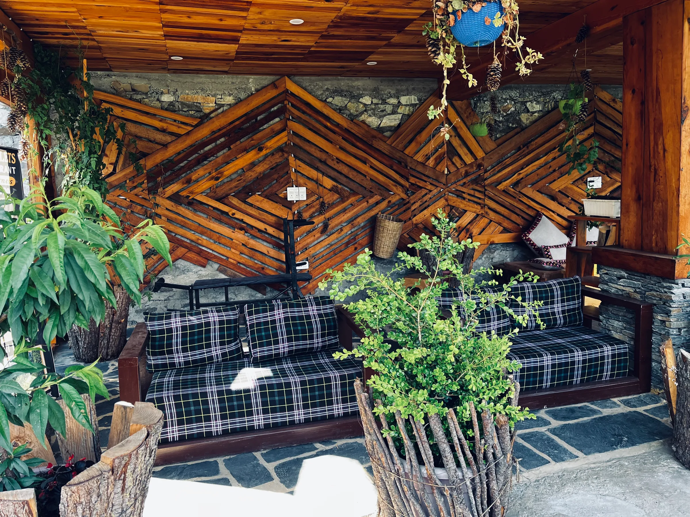 Garden lounge area