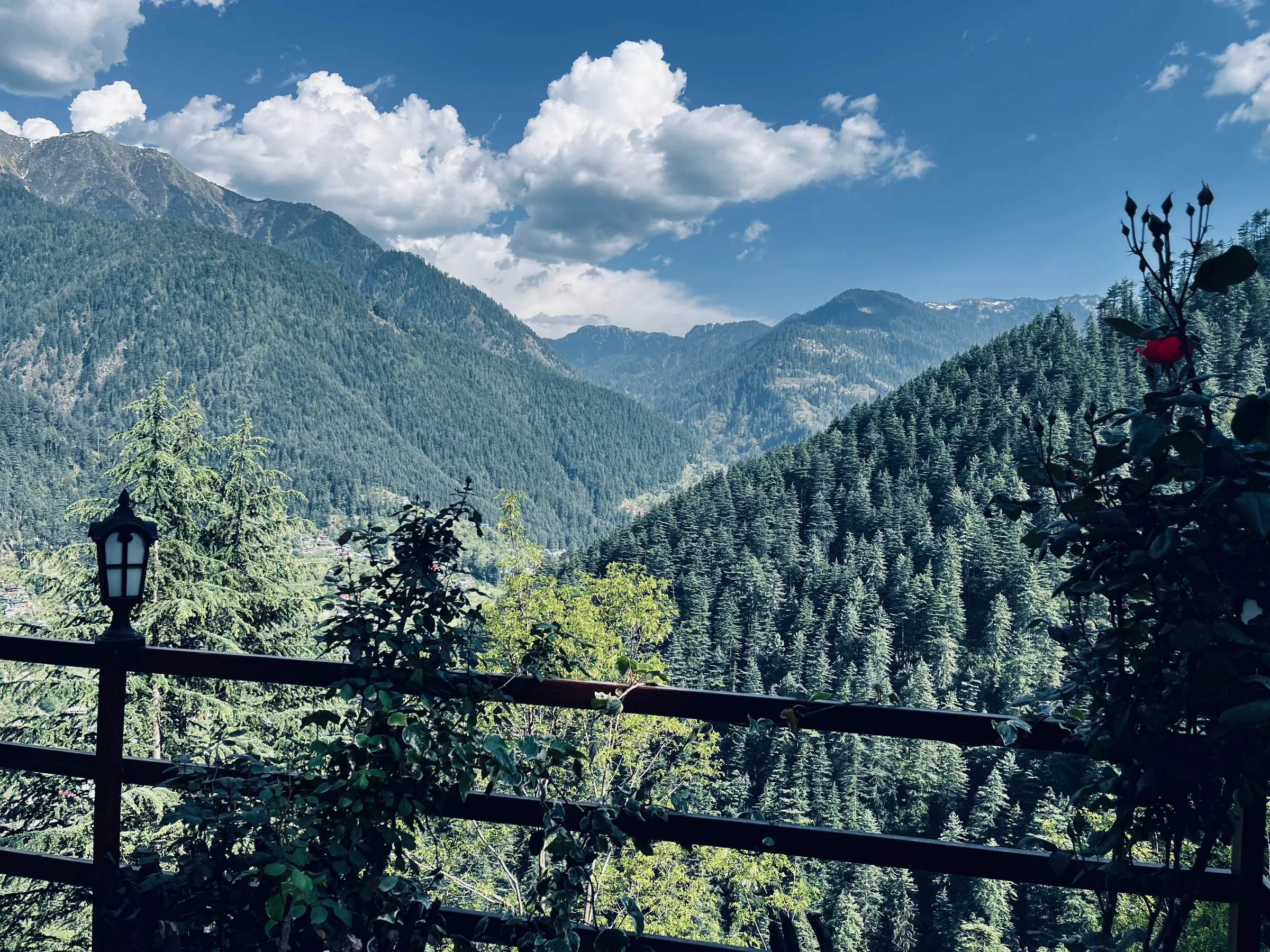 Terrace overlooking the mountains